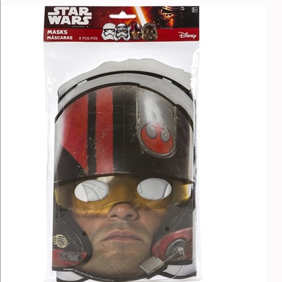 4/$15 🌻 Set of 5 Star Wars The Force Awakens Paper Masks - Picture 2 of 4